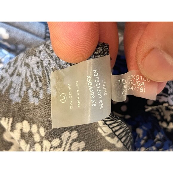 Tommy Hilfiger Womens Floral Fit & Flare Midi Dress Sleeveless Blue Black Size 8 - Picture 7 of 8